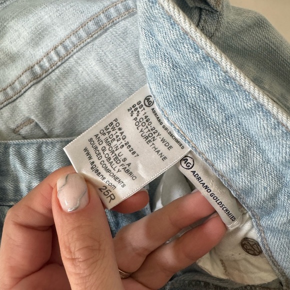AG Adriano Goldschmied Nikki Slim Jeans 25R Light Wash Relaxed Skinny USA - Picture 4 of 13